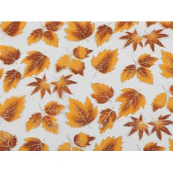 Organza cu sclipici - Orange-yellow (1 Metru)