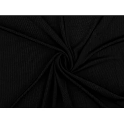 Tricot raiat pes - Negru (1 Metru)