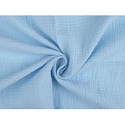 Muslină / sifon dublu - Albastru deschis (1 Metru)