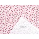 Țesătură de bumbac / pânză flori mici - Roșu (1 Metru)