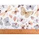 Țesătură de bumbac / pânză fluturi - Roz pudrat (1 Metru)