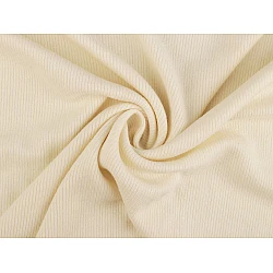 Tricot din bumbac cu nervuri / țesătură fină de pulover - Crem deschis (1 Metru)