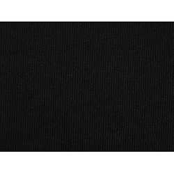 Tricot din bumbac cu nervuri / țesătură fină de pulover - Negru (1 Metru)