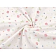 Tricot din bumbac cu flori - Off white (1 Metru)