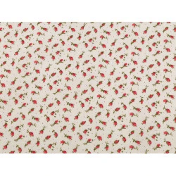 Țesătură de bumbac cu flori mici - Crem deschis (1 Metru)