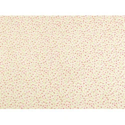 Țesătură de bumbac cu flori mici - Crem deschis (1 Metru)