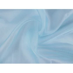 Organza decorativa lucioasa - Albastru deschis (1 Metru)