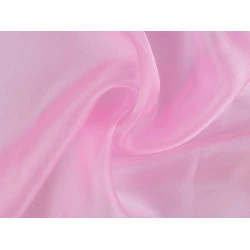 Organza decorativa lucioasa - Roz deschis (1 Metru)