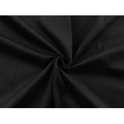 Catifea netedă, lățime 280 cm - Negru (1 Metru)