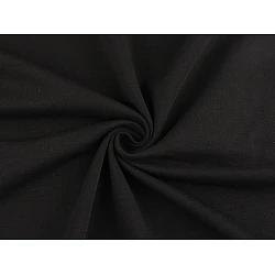 Tricot bumbac pentru articole sportive - Negru (1 Metru)