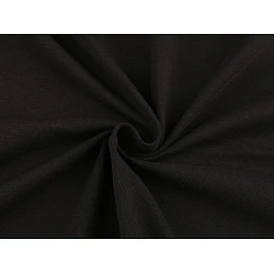 Tricot din bumbac uni - Negru (1 Metru)