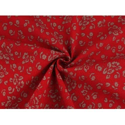 Țesătură de bumbac / pânză subțire - Roșu (1 Metru)