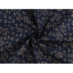 Țesătură de bumbac / pânză subțire - Albastru închis (1 Metru)