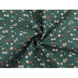 Țesătură de bumbac / pânză subțire - Verde (1 Metru)