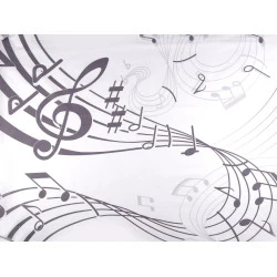 Partituri din țesătură de bumbac/pânză - Alb (1 Metru)