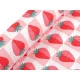 Țesătură de bumbac/pânză căpșuni - Roz (1 Metru)
