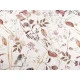 Țesătură din bumbac half panama cu imprimeu digital flori - Roz somon închis (1 Metru)