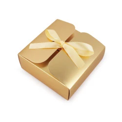 Cutie cadou cu panglică - Auriu (12 Bucăți)