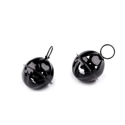 Clopot dovleac de halloween ø24 mm - Negru (2 Bucăți)