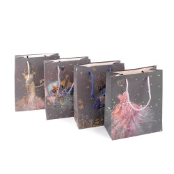 Geantă cadou cu sclipici - Mix (4 Bucăți)