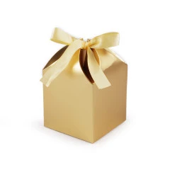 Cutie cadou cu panglica - Auriu (12 Bucăți)