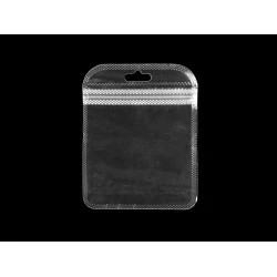 Saculeț din celofan cu fermoar 9,5x12 cm - Transparent (50 Bucăți)