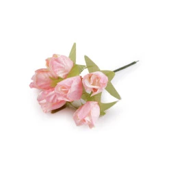 Trandafir artificial - Roz foarte deschis (6 Bucăți)