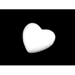 Inima polistiren ø6; 6,5 cm - Alb (20 Bucăți)