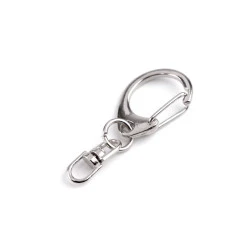 Carabina metalica  pivotanta 17x40 mm - Nichel (5 Bucăți)