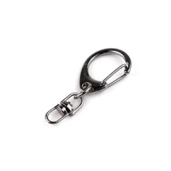 Carabina metalica  pivotanta 17x40 mm - Nichel negru (5 Bucăți)