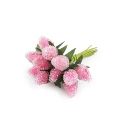 Căpșuni artificiale înghețate - Roz (1 Buchet)