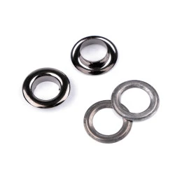 Ocheți interior ø12 mm / exterior ø21 mm calitatea a 2-a - Nichel negru (10 Perechi)