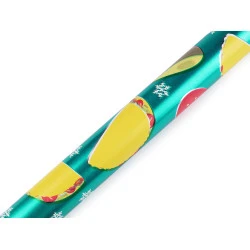 Hârtie de împachetat de crăciun cu sclipici 0,7x2 m - Turcoaz marin (1 Bucată)