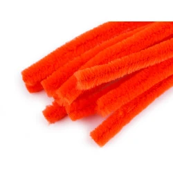 Sârmă plușată pentru modelare ø10 mm, lungime 30 cm - Portocaliu (10 Bucăți)