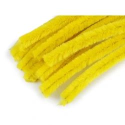 Sârmă plușată pentru modelare ø10 mm, lungime 30 cm - Galben (10 Bucăți)