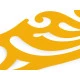 Rigla curbata / sablon francez - Orange-yellow (1 Bucată)