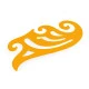 Rigla curbata / sablon francez - Orange-yellow (1 Bucată)