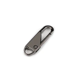 Carabina metalica / tragator fermoar - Nichel negru (10 Bucăți)