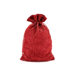 Saculet cadou 20x30 cm - Roșu (10 Bucăți)