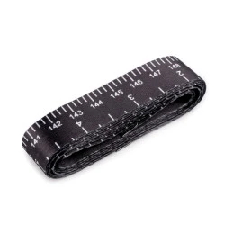 Metru de croitorie din satin - Negru (1 Bucată)