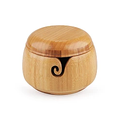 Cutie din bambus pentru fire de tricotat - Natural mediu (1 Bucată)