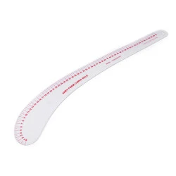 Rigla curbata - Transparent (1 Bucată)