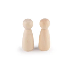 Figurina din lemn decorabila 25x67 mm - Natural deschis (10 Bucăți)