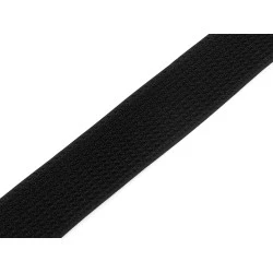 Velcro / arici - puf și scai pe o singura bandă lățime 38 mm - Negru (1 Metru)
