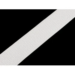 Velcro / arici - puf și scai pe o singura bandă lățime 38 mm - Alb (1 Metru)