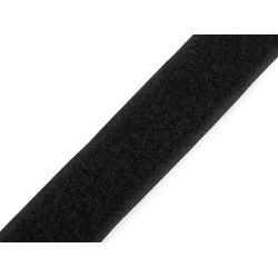 Velcro partea cu pluș latime 25 mm - Negru (1 Metru)