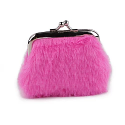 Portofel mic  pentru monede, pluș - Roz violet (1 Bucată)
