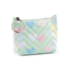 Portofel mic inimă 10,5x8 cm - Verde pastel deschis (1 Bucată)