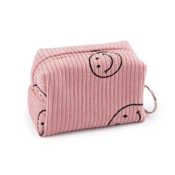 Borsetă fete smiley 9x6 cm - Roz pudrat (1 Bucată)