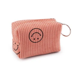 Borsetă fete smiley 9x6 cm - Roșu coral deschis (1 Bucată)